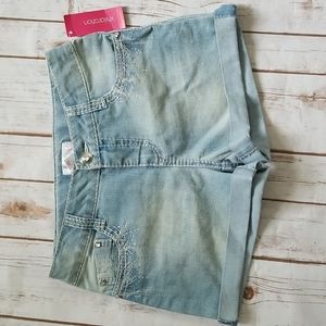 Girls denim shorts. Size 10-12. NWT